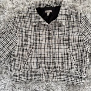 H&M Monochrome Checkered Blazer